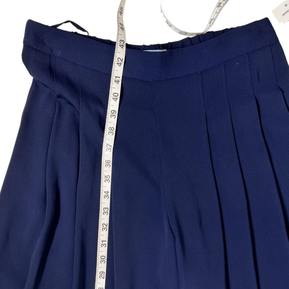 Antonio Melani Navy Pleated Palazzo Wide Leg Mirren Pant Size 6 - Picture 12 of 13